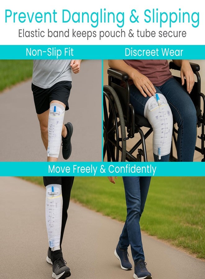 Vive Catheter Leg Bag Holder for Men & Women (2 Pack) - Nephrostomy & Foley Catheter Bag Holder & Cover - Urine Drainage & Storage Bag Holder Stays in Place - Catheter Stabilization (Medium) - Image 3